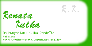 renata kulka business card